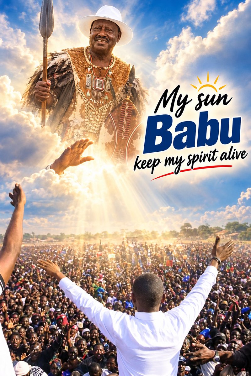 honSheldon_babu's tweet photo. My son Babu, keep my spirit alive. The journey continues—stand firm, serve the people, and never give up. 🕊️☀️✊🏾
— Raila Odinga https://t.co/WyeDmTJdGg