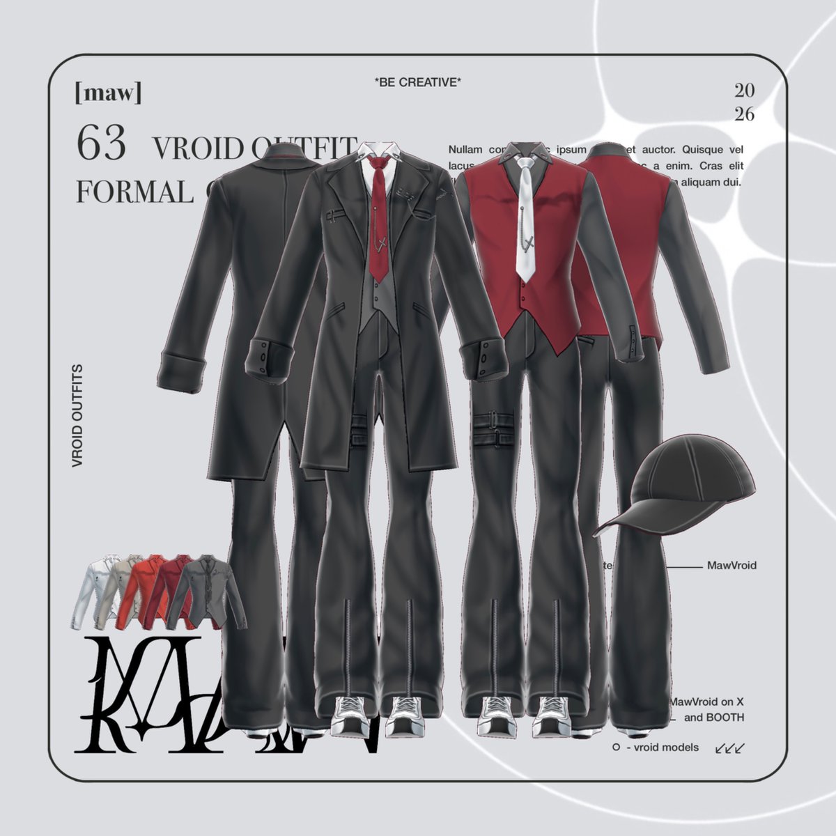 MawVroid's tweet photo. 63 OUTFIT VROID by [maw] |FULL COLOR CUSTOMIZATION| | [maw] https://t.co/GC2cWcXOOg #booth_pm #BOOTH #VroidStudio #Vroid #VRC https://t.co/rsz3tVqEtC
