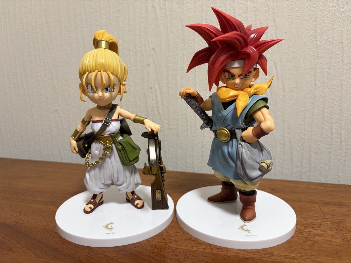 hw4d7's tweet photo. クロノとマール出しました！良い出来で感動　#クロノトリガー　#フィギュア https://t.co/gjclTexRV2