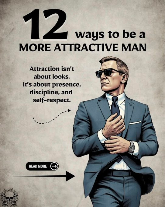 SuccessBluePrtX's tweet photo. 12  WAYS TO BE A MORE ATTRACTIVE MAN

- THREAD - https://t.co/cBfSMUfOif