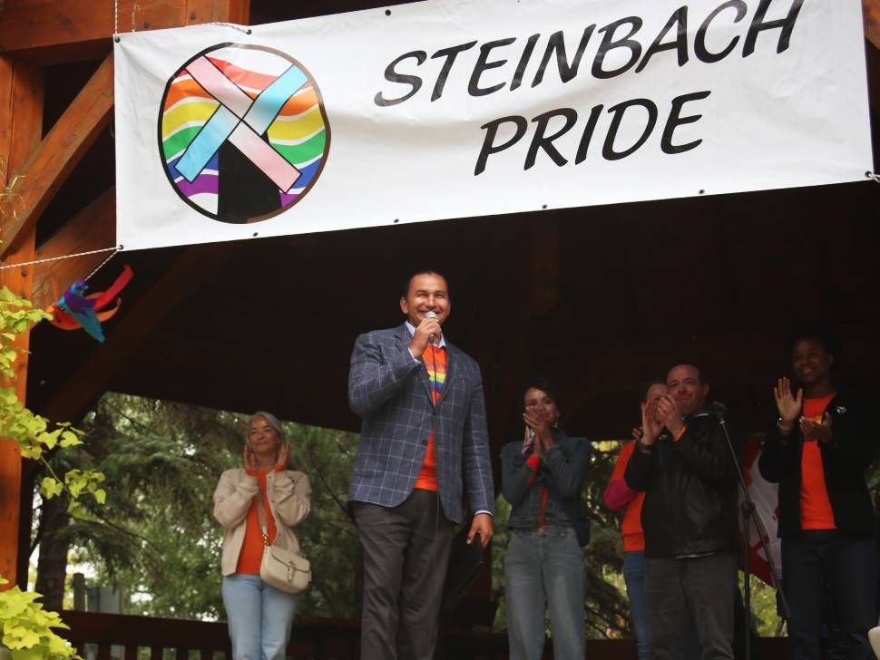 ManitobaMike204's tweet photo. The first time Wab Kinew comes to Steinbach since becoming premier......for a pride movement parade in September.... https://t.co/n2TiQtTyxX