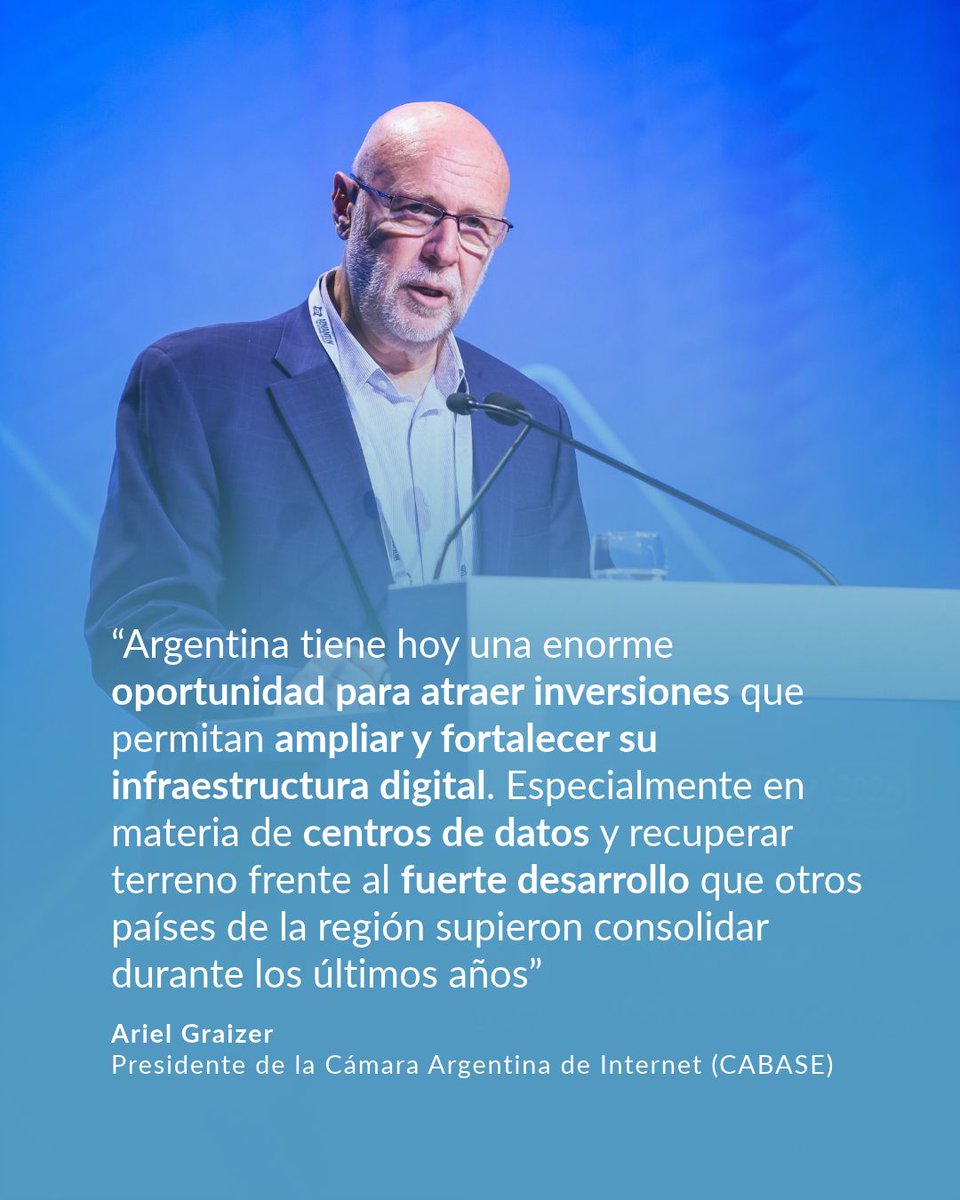 CabaseAr's tweet photo. ❔¿Puede Argentina convertirse en un destino para las inversiones que demanda la #IA? 🗨️@arielgraizer, Pdte. de #CABASE, analiza las oportunidades que tiene el país para ampliar la #InfraestructuraDigital y recuperar terreno en la región

👉Leé la nota acá https://t.co/t5QCuNcKUo https://t.co/5hgxnguPqQ