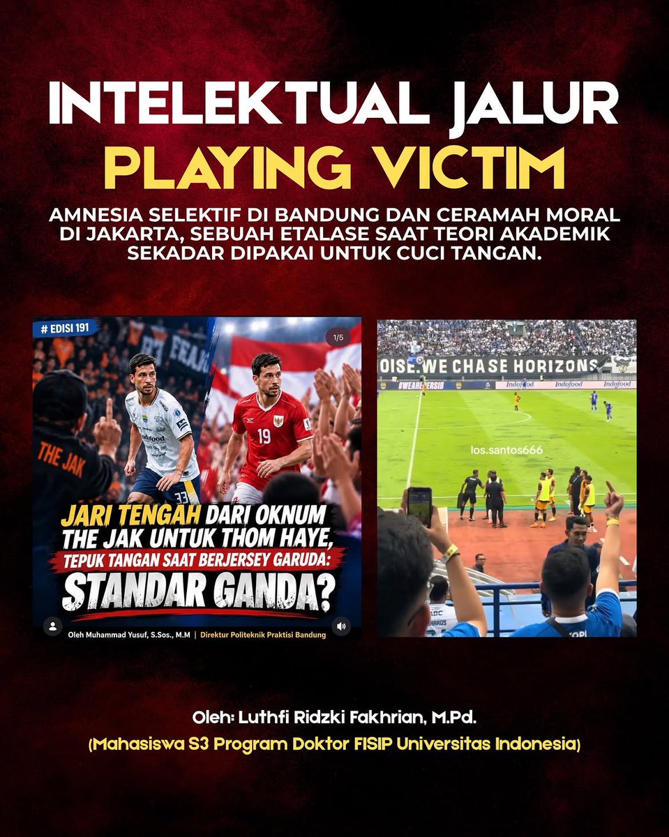 agamzett's tweet photo. Ada Tulisan menarik terkait tidak bisanya membedakan perlakuan seorang Thom Haye ketika di Timnas dan perlakuan oleh rival klub nya sekarang, boleh dibaca akang akang, tulisan ini dibuat oleh Luthfi Ridzki Fakhrian, M.Pd, saya sudah meminta izin utk di share di x (1/2) https://t.co/PbOVnSRDf4