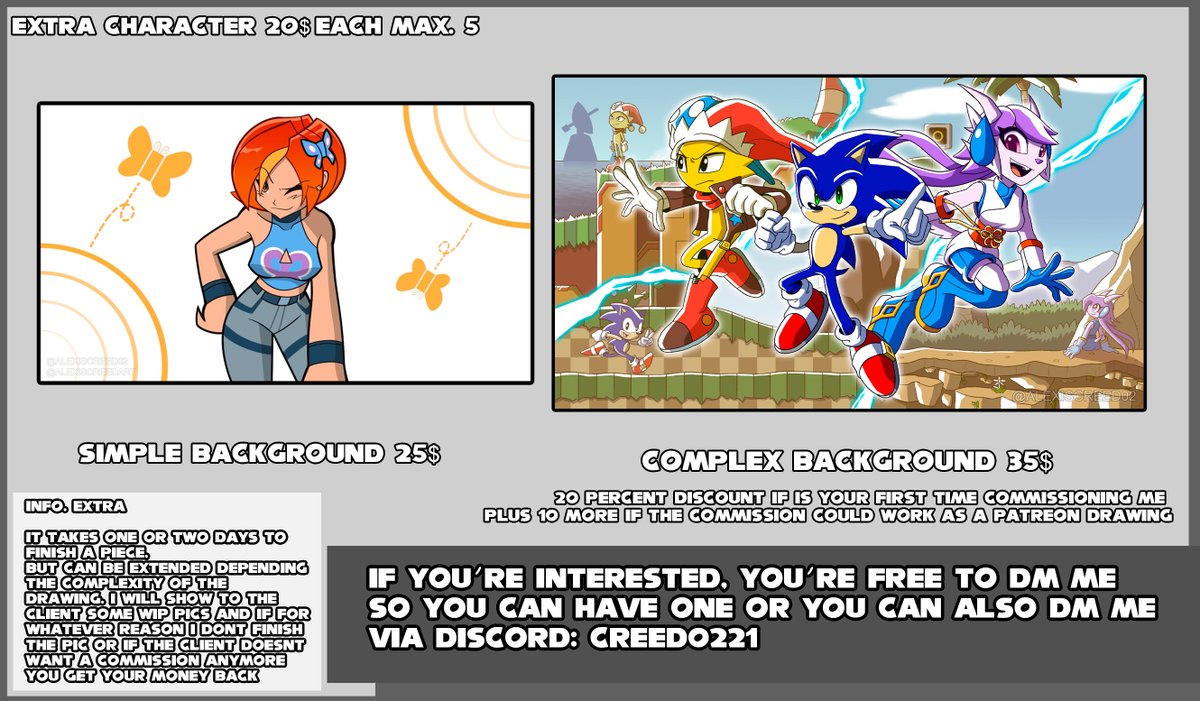 ALEXISCREED02's tweet photo. C0mm1ss10n are still open, I also do content for a "mature audience" (more details in the comment down below). The slot limit is 6 and remember to read the rules! (1/2)
#commission #commissionsnsfw #commission_art https://t.co/5UDv6Tnwu6