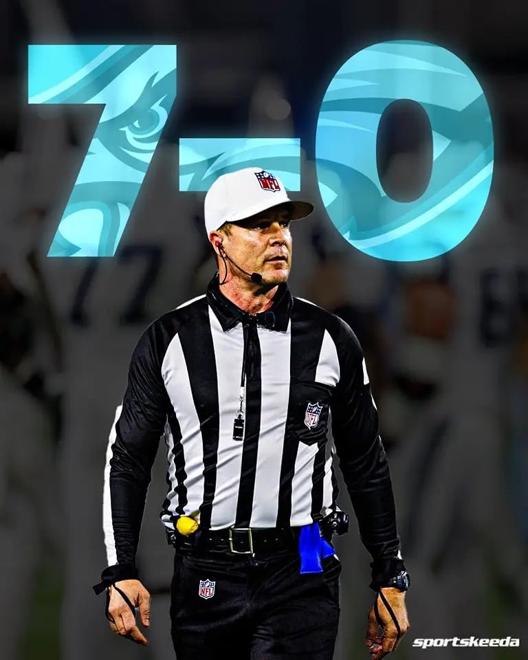KraftGOAT's tweet photo. For the health of the league:

Shawn Hochuli needs to be fired. Immediately. It is a well known fact he has favorite organizations; those being the Eagles and the Vikings.

The Eagles are a perfect 7-0 and the Vikings are 6-1 under him. This is statistically IMPOSSIBLE. https://t.co/FUTvgekihE