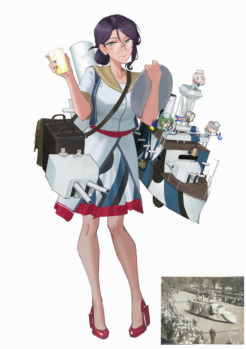 dwangooooo's tweet photo. I got paid to draw this... parade float from a 1918 picture scanned from the US National Archives as a shipgirl. https://t.co/1kdVNQKl8t