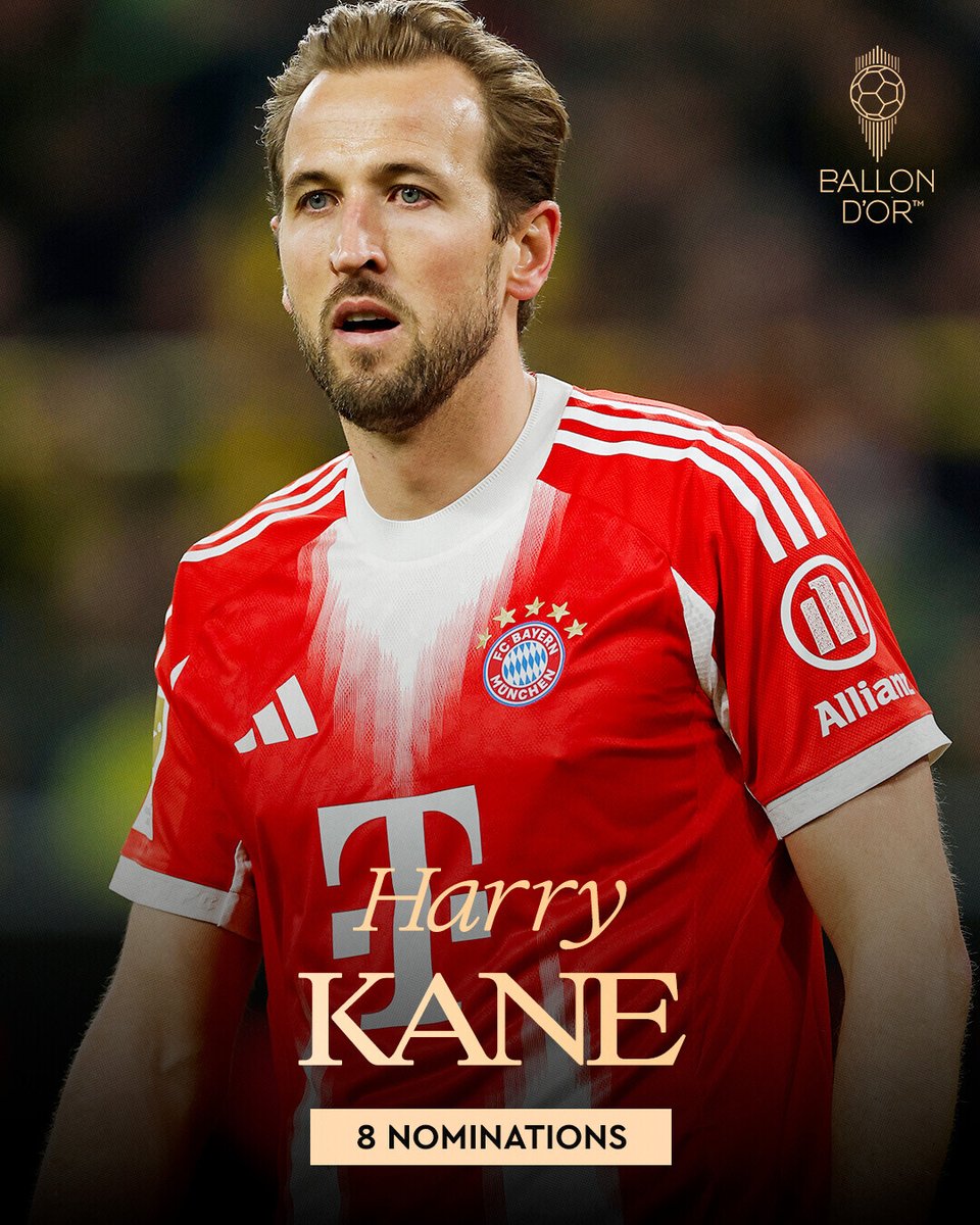 ballondor's tweet photo. These are the 2026 Ballon d'Or nominees with the most nominations in the award's history ✨➡️

🇦🇷 Lionel Messi: 17 nominations
🇫🇷 Kylian Mbappé: 9 nominations
🏴󠁧󠁢󠁥󠁮󠁧󠁿 Harry Kane: 8 nominations

Discover the full ranking at ➡️ https://t.co/mS7yay5jbd

#ballondor https://t.co/4UvzedRGAg