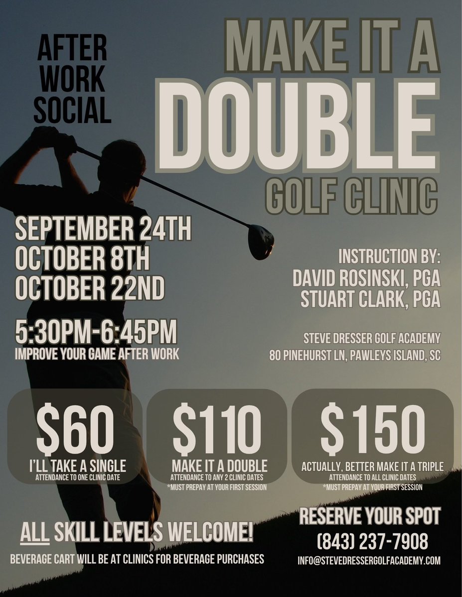 SDGATrueBlue's tweet photo. See Yโall There! ๐ @PlayGolfMB @HammockCoastSC @OnlyPawleys #golfclinic #golfcoach #pawleysisland #hammockcoastsc #pgaprofessional https://t.co/WwNKw3Rz3c