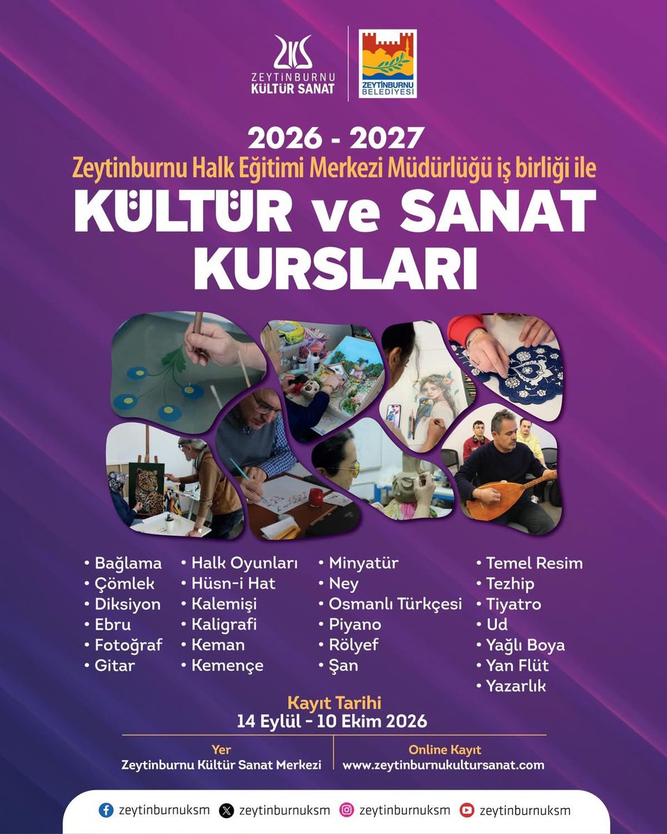 ilhamiatmaca's tweet photo. KURS KAYITLARI BAŞLAMIŞTIR.
Yağlıboya Atölyesi Eğitmeni olarak bu dönemde de ZKSM’deyim. https://t.co/hmsijurchE