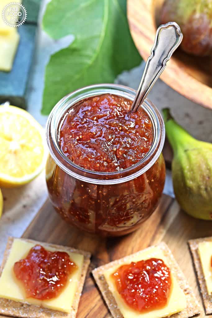 FabFood4All's tweet photo. This Simple Fig Jam Recipe (No Pectin) is made with just 3 ingredients: figs, sugar and lemons! Super delicious on toast, with cheese or charcuterie! #figjam #figs #figseason
https://t.co/DYhSQbwLEM https://t.co/01WbLBpPl9