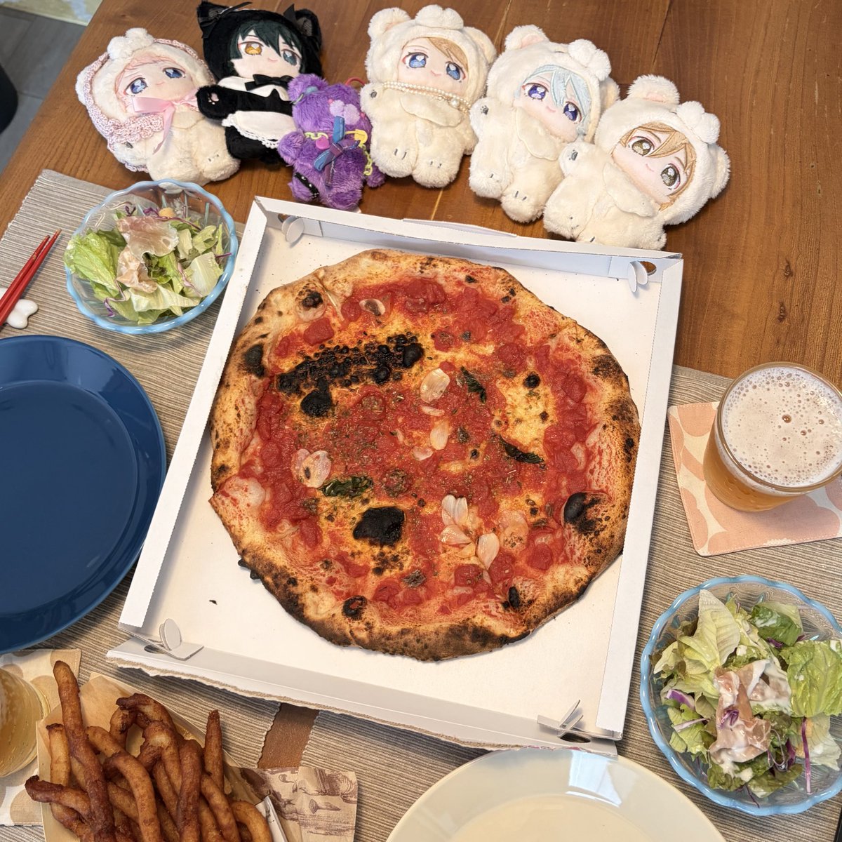 kinudashiES's tweet photo. トッモが来てくれて、モーニング🍞▶︎ピザパーティ🍕▶︎原稿▶︎晩ごはん▶︎デザート🍋というフルコースで楽しかった✌️
しかも！晩ごはんまで作ってもらっちゃった！！✌️ https://t.co/MdM6GO38oj