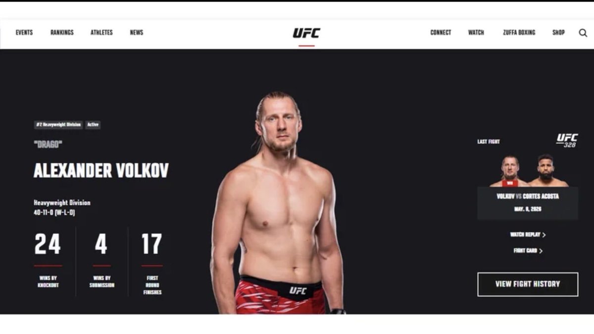 DovySimuMMA's tweet photo. 🤔Alex Volkov's upcoming fight vs Kuniev is no longer listed on his profile on the official UFC website 

Gane vs Volkov for the HW strap? https://t.co/PkPbnrwxF9