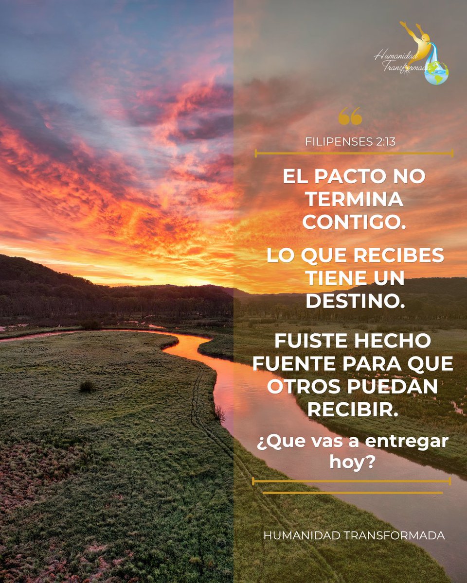 HumanidadTransf's tweet photo. Lo que Dios pone en ti no termina en ti. 🤍
El Pacto no termina contigo. Lo que recibes tiene un destino: convertirte en fuente para que otros también puedan recibir.
No se trata solo de recibir, sino de permitir que aquello que has recibido fluya a través de ti. https://t.co/hpZSWO5cyX