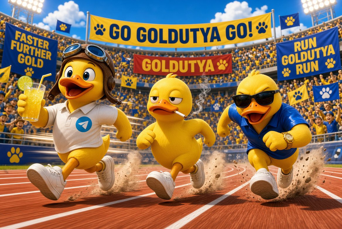 GoldUtya's tweet photo. 🚨 GOLDUTYA GIVEAWAY 🚨

LET’S RUN IT. 🏁🦆🔥

2 Goldutya Capzules are on the track and going home with new fam. 🏆

HOW TO ENTER:
❤️ Like + RT
👥 Tag 2 friends
🦆 Follow @Goldutyagram
💎 Drop your TON address

That’s it. Get in the race. 🏃💨
🏆 2 Winners
⏰ Winners announced in 72 hours
Good luck, fam. LET’S RUN IT! 🦆🔥

QUACK GOLDUTYA!