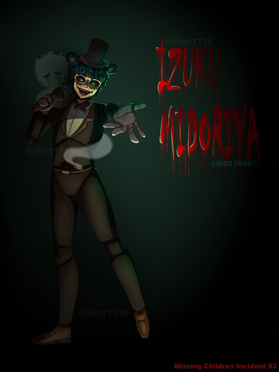 alart1716's tweet photo. FNAF + MHA AU | Izuku
I want to draw all five of them. I’ve already decided who will be who. 
I’ve also figured out who will be the Aftons and the Emilys ;D
#art #au #fnaf #mha https://t.co/GNGJG5qRqs