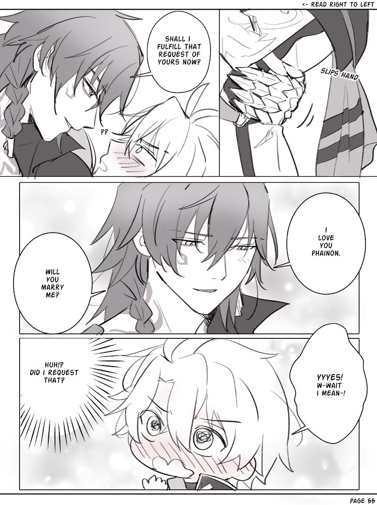 wwuphai's tweet photo. [I got hired by my 2D husband?!] myph        
-sorry for the wait, last part has 8pages total~!🙏
pages52~59 [END] https://t.co/rjQu3adLKG