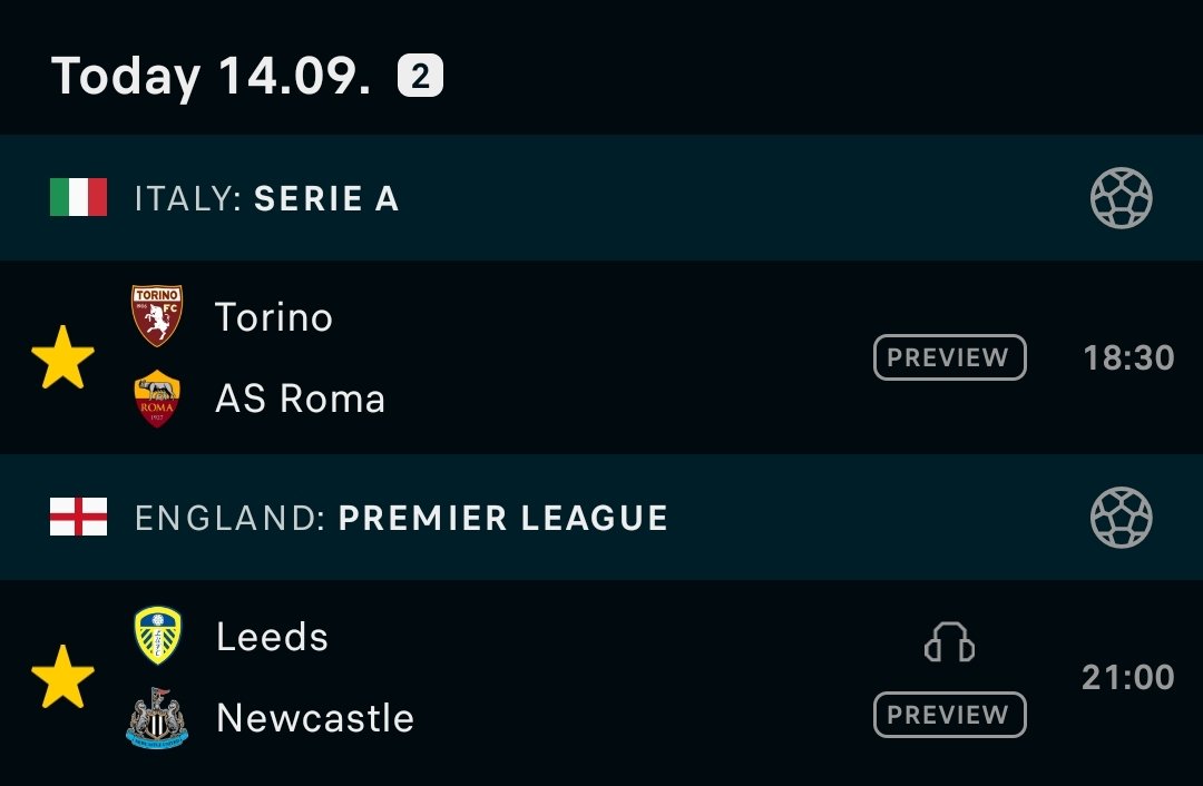 Handball_Capper's tweet photo. 🏆EURO FOOTBALL PLAYS

🇮🇹Torino - Roma
✔️Roma to Win / 1.61

🏴󠁧󠁢󠁥󠁮󠁧󠁿Leeds - Newcastle 
✔️Over 2.5 Goals / 1.84 https://t.co/W30ovrZhdF