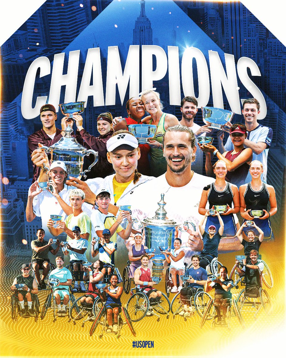 usopen's tweet photo. 🏆Champions with a New York story to tell🏆 https://t.co/g2iKSOagAA