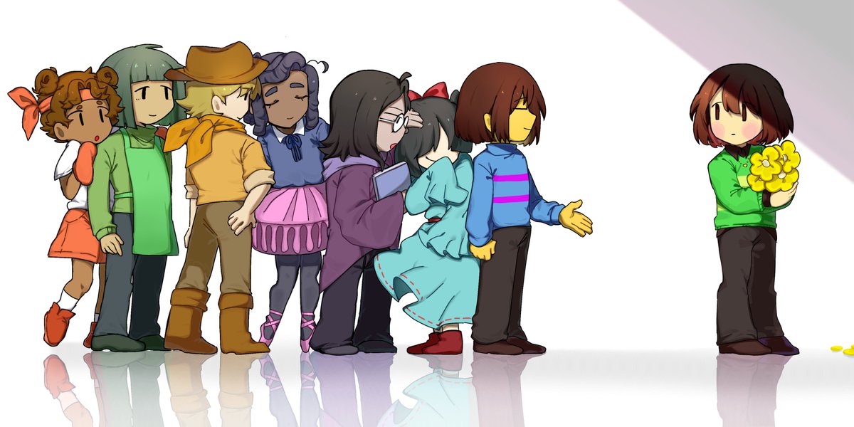 72Hazelnut's tweet photo. #undertale  #deltarune 
おちてきたニンゲンたち https://t.co/eKt7Kkx16A