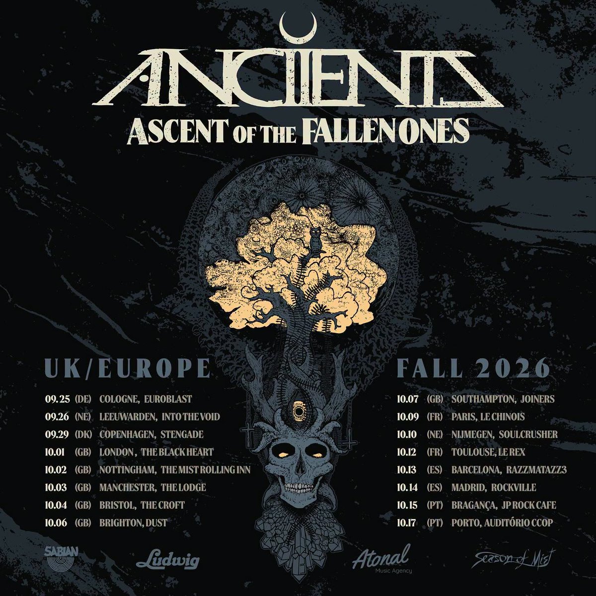 SeasonofMist's tweet photo. A week out from their European 'Ascent of the Fallen Ones' Tour, @ANCIIENTS release a re-recorded version of one of their earliest tracks "Humanist".

Hear it at 
https://t.co/TPoZ6ugrBR

EU tour/show info &amp; tickets - https://t.co/WeabPTRE0l https://t.co/hLhbWoB8ja