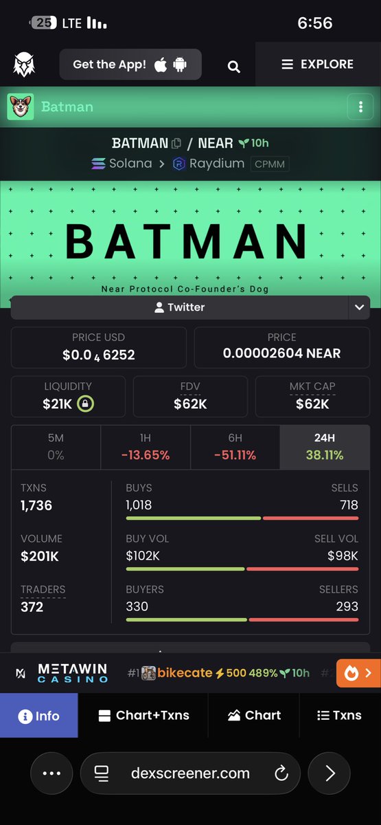 V21M2's tweet photo. 🦇 $BATMAN

عملة Meme تستحق المتابعة 👀🔥
السعر الحالي منخفض، وأي زيادة في حجم التداول والسيولة ممكن تحركها بقوة 📈🚀

أنا داخل وأتابعها عن قرب… هل نشوف حركة قوية قريب؟ 👀

⚠️ رأيي الشخصي، وليست توصية مالية. https://t.co/oWtdaOwRqm