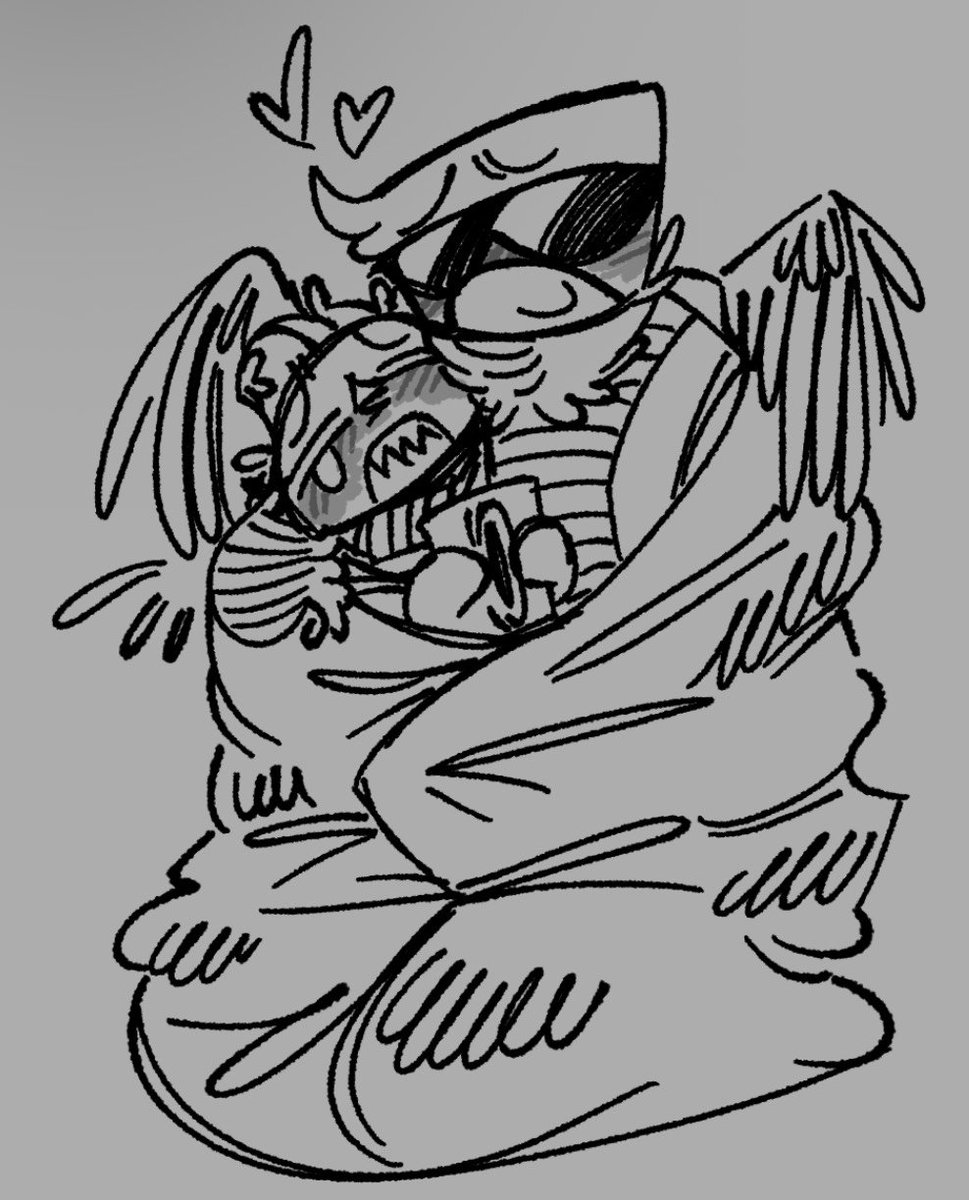 deracheesecake's tweet photo. HAWKODILE WILL IMMEDIATLY NOTICE IT WHEN SHARKIMOTH DOESN´T FEEL WELL- it´s his bodyguard senses....... 👀👀

He´ll start comforting her as much as he can! He feels bad too if Sharkimoth doesn´t feel alright 🥹🥹🫶

🎨 @/0kay_basically (ABSOLUTELY ADORABLE SKETCH BTW 💕) https://t.co/wWFBEFWbXX