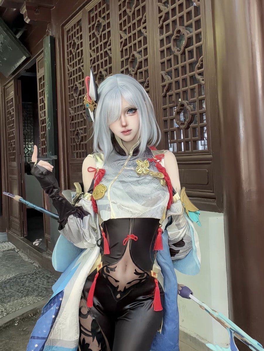 Doycos's tweet photo. Shenhe

D: 李尔（世一超）

#shenhe #genshinimpact #douyin #cosplay https://t.co/l6JvUAMgAL