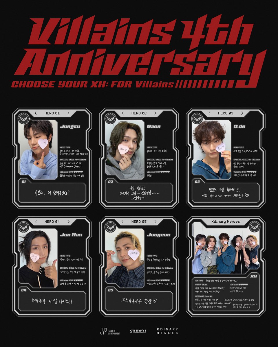 XH_official's tweet photo. 🖤⚔️ HAPPY 4TH ANNIVERSARY Villains ⚔️🖤

#XdinaryHeroes #엑스디너리히어로즈
#WE_ARE_ALL_HEROES
#Villains #빌런즈 https://t.co/TbR6HQlVPF