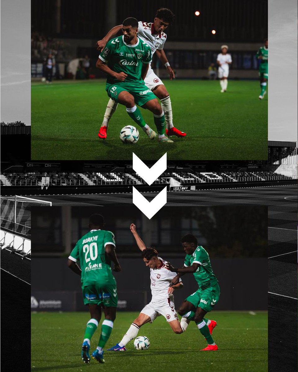 hummelFrance's tweet photo. Les Maritimes font tomber les Verts ! 💥 

Dans un #derbyhummel intense, l'@usldunkerque s'est imposé face aux leaders du championnat, l'@asseofficiel, avec la manière ! 🔵⚪️

Une couleur de maillot qui a brillé à Marcel Tribut 😉 

#hummel | #USLD | #ASSE | #USLDASSE https://t.co/sfQnzYnrRG