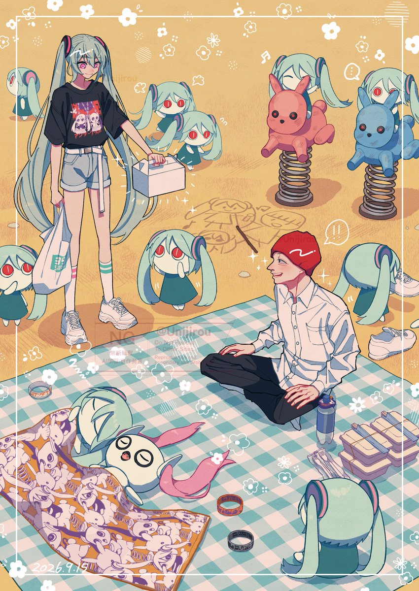 Unijirou's tweet photo. アンダーワールドでお祝いピクニックしようよ
#ピノキオピー_FA
#ピノキオピー誕生祭2026 https://t.co/h1lOtXUveu