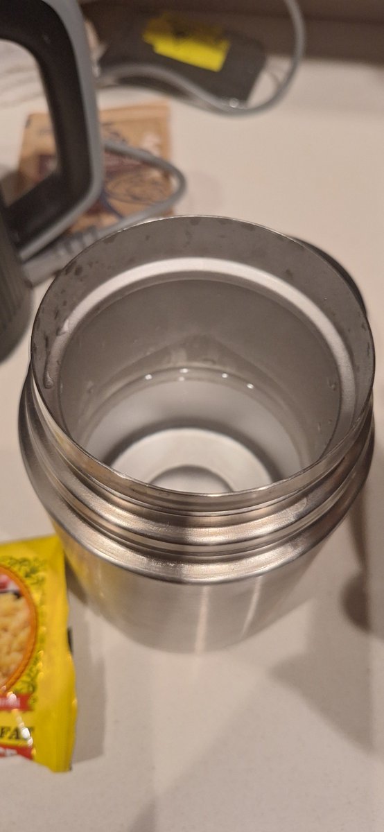 da_minister13's tweet photo. Thermal cooking....
1100 EST...I'll update at 1430 EST my lunch time.
Preheated the thermos with boiling water for 5 minutes and then added the rice (.5 oz) & boiling water (1¾ cups).
Yeah, I live this lyfe frfr.
#StayReady
#PrepperLyfe https://t.co/jU1NXJIs30