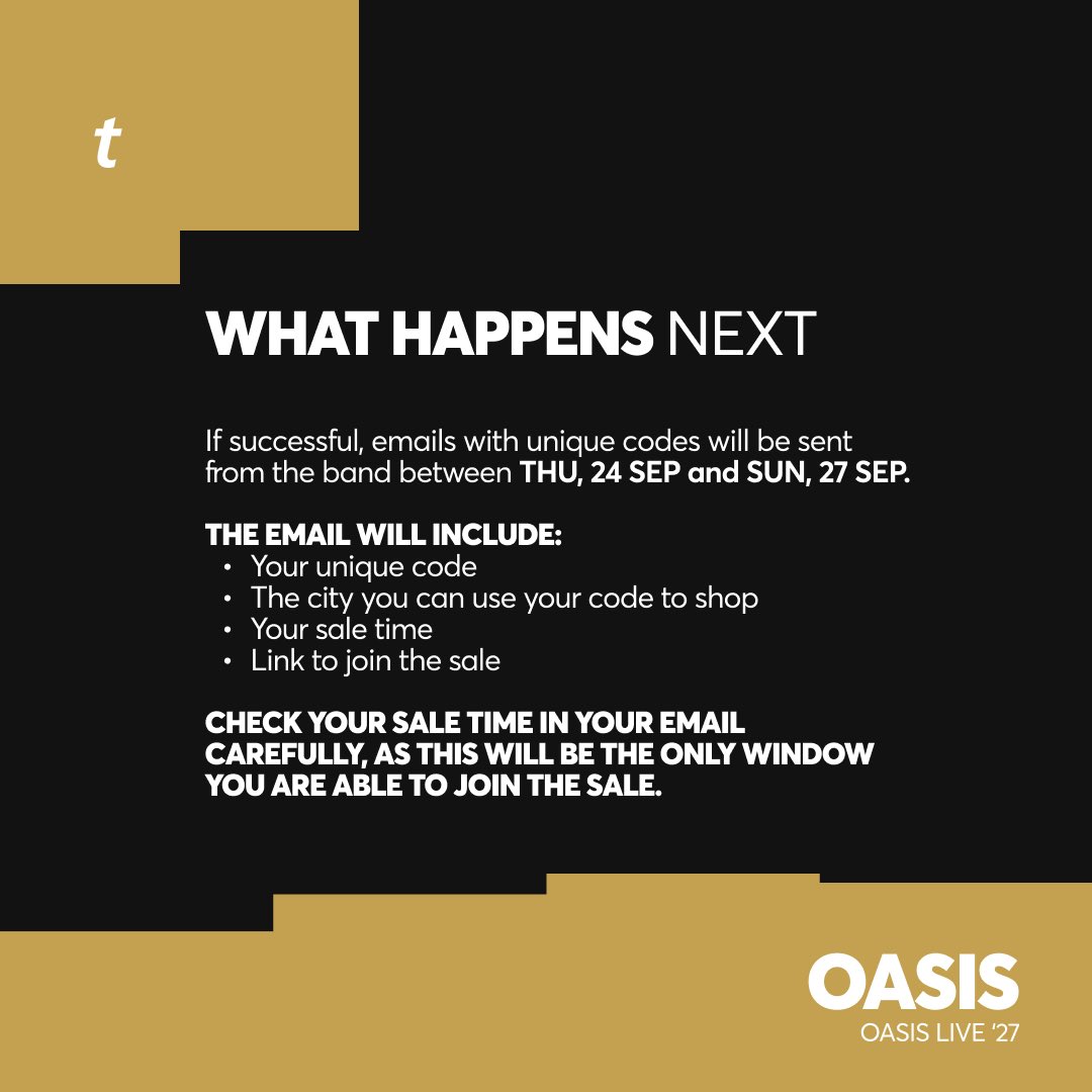 oasiscentral_'s tweet photo. 🚨Information on how to get tickets for Oasis Live ‘27 below 👀👇 https://t.co/CABWu5mv3T
