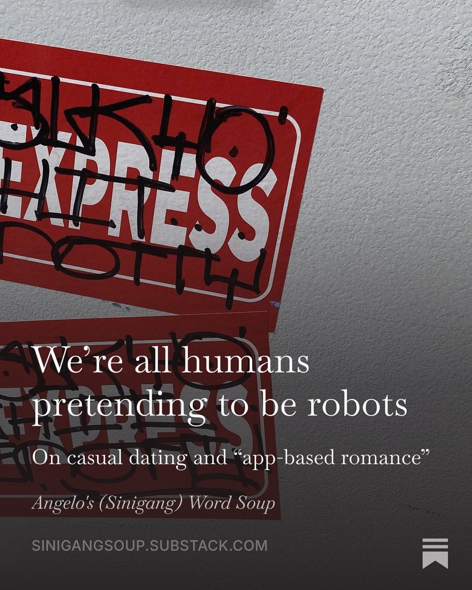 un__angelo's tweet photo. My two cents on Gen Z’s attempts at human connection, collective social media addiction, and the digital panopticon. Basahin niyo kung gusto niyo https://t.co/OxwiwhMgrl https://t.co/zyU2NdIE5v