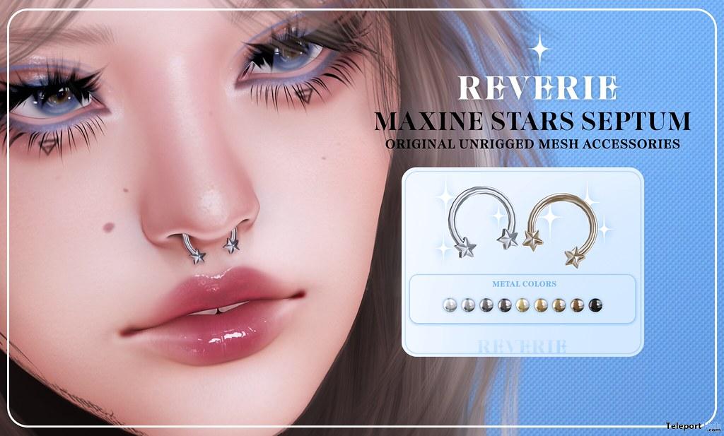 TeleportHub's tweet photo. Maxine Stars Septum Astrophe Event September 2026 Group Gift by REVERIE - Teleport Hub - Second Life Freebies - #secondlife #freebies #slfreebies #teleporthub #slnews
https://t.co/R6GuFZKu3k https://t.co/aonw8d6Ghl