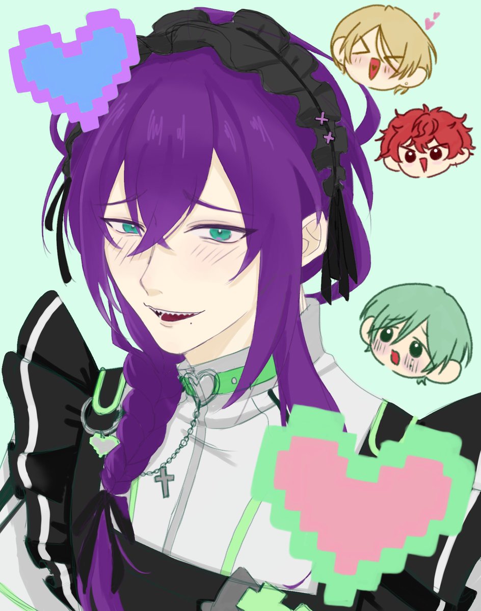 raise_perikann's tweet photo. 描きたい構図が描けなくて取り急ぎお顔周りだけ  ※ほんのりたつまよ
 #礼瀬マヨイ https://t.co/VTj4iEwq1p