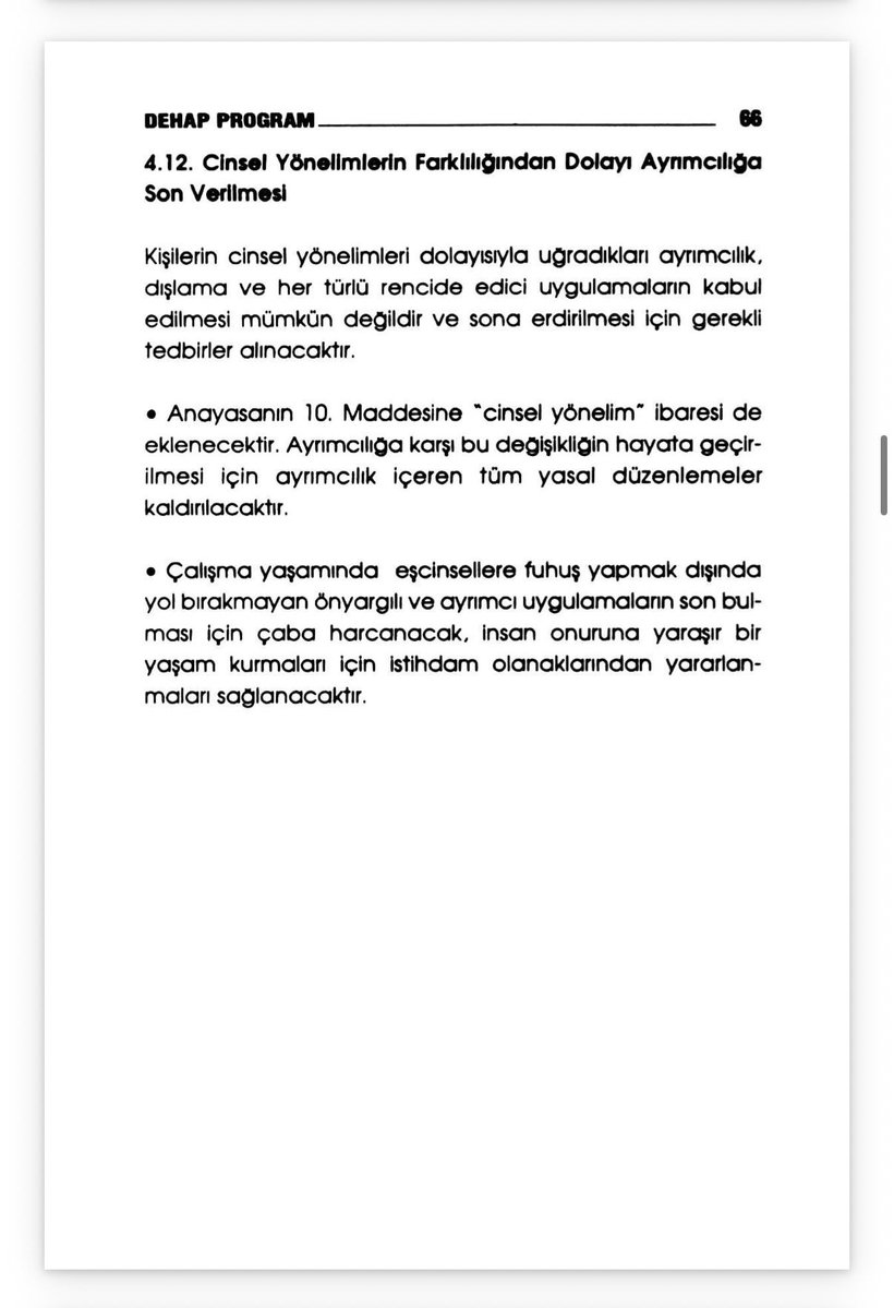 __rojhattunc's tweet photo. lgbti+’lara yönelik saldırılara ilişkin dem parti’nin yaptığı son derece yerinde açıklamalara karşı provokasyona girişenler bir yana, bu açıklamalara şaşıranlar partinin tarihini bilmiyor.

2003 tarihli dehap parti programı, sayfa 66’ya bakınız.
kaynak: https://t.co/iJZWMT8ZeE https://t.co/WaIcbt7zks