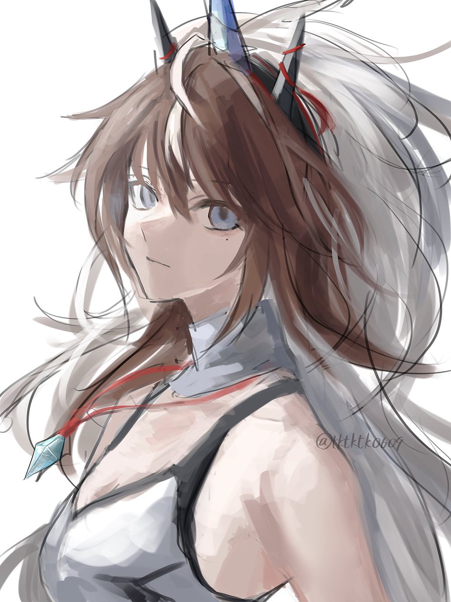 tktktk0609's tweet photo. #アークナイツ版深夜の真剣お絵かき60分一本勝負
ヤトウ（+20min） https://t.co/N75zL0ci1d