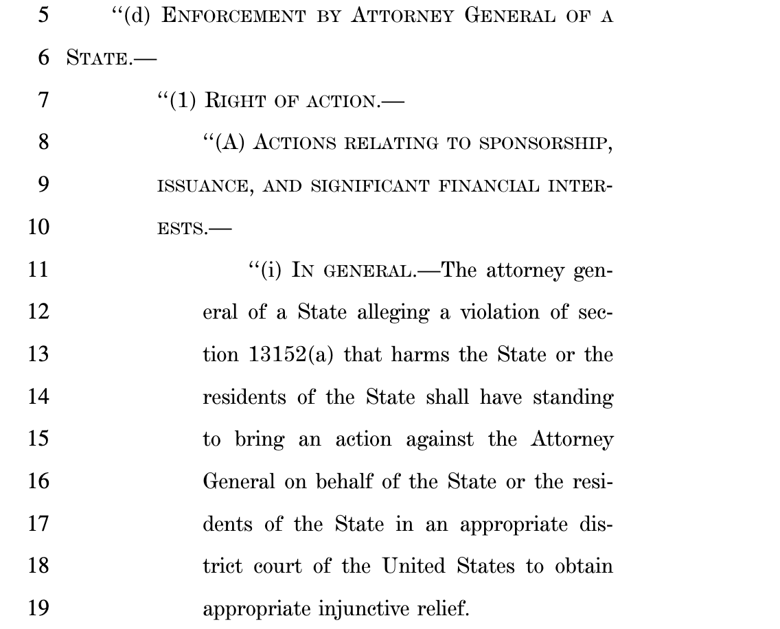 BrendanPedersen's tweet photo. News: Banking staff for Warren (D-Mass.) are circulating points against the latest crypto ethics deal.

Warren staff argues the state AG powers are a mirage. Only DOJ can bring enforcement actions, and "no action may be brought" if WH ethics officials clear the crypto activity. https://t.co/XDZmABvMaX