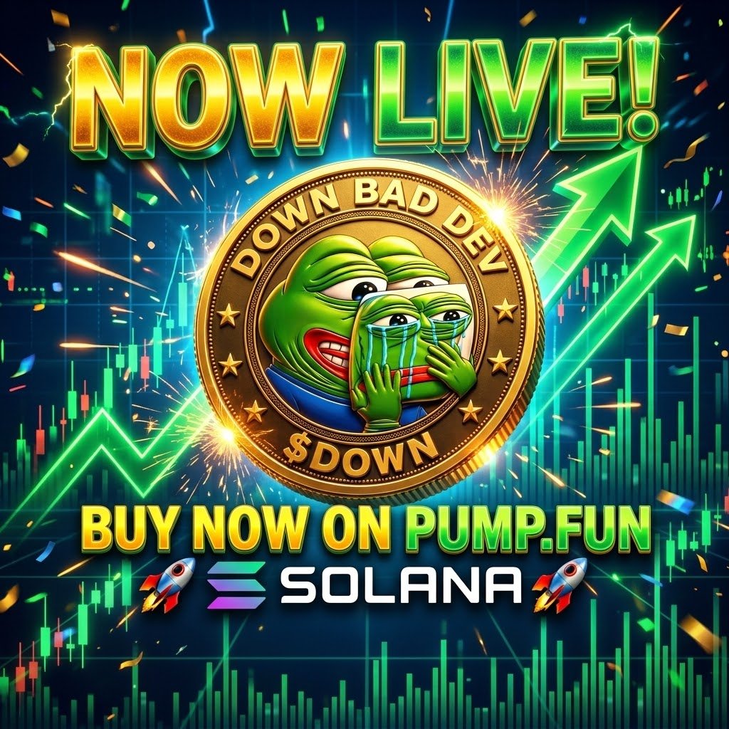 downbad_cooks's tweet photo. DOWN IS NOW LIVE ON https://t.co/NDJNC9mVss! 🚀🔥
The wait is officially over. We are launching organically, building a solid foundation step-by-step!
🟢 Contract Address (CA):GcLYeT1ehBvtMbLPSPWBnozqLuxvqcGMjasb9Rktpump

📊 Chart / Buy Link:
[ https://t.co/AFi5j7IDrk https://t.co/YMSqBBcrug