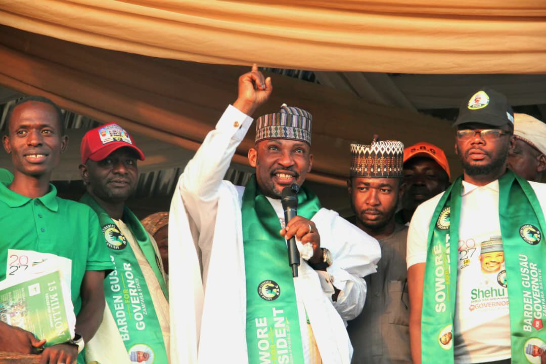 AdeIge3's tweet photo. Yesterday, we had the privilege of welcoming the AAC Zamfara State Governorship Candidate, Mal. Shehu Ahmad Isah Barden Gusau, as we officially opened the 2027 Campaign Office at the Airport area in Gusau, the capital of Zamfara State.

The meeting was successful, energetic, and full of hope. The message is clear: AAC is growing, the people are becoming more aware, and the Revolution is gaining momentum across Zamfara.

This is not just a campaign. It is a movement for real change, justice, security, development, and a better future for our people.

We are ready. We are organized. We are coming to every community with the message of change.

Revolution Now! ✊🔥
Take It Back!
Take Back Zamfara!
Take Back Nigeria!
AAC - The Movement of the People. 🇳🇬
 
Reporting : Comrd Yusuf Lawal Bungudu

Zamfara State Coordinator