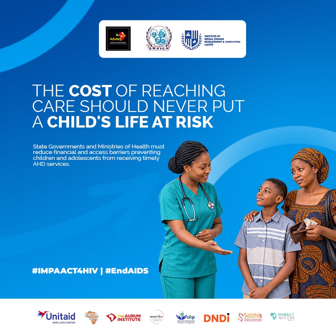 Chidera13Okoli's tweet photo. Proximity to care should be a consideration, it should be reachable to everyone at every point.

@ANAYD_Africa @iscodionline @swatchngo @FMOH @NACA @NASCP @NHIA @UNICEF @UNAIDS @UNFPA @WHO @CHAI_Health @WORLDBANK @PATA @Aurum @teampata @afrocab
*#IMPAACT4HIV* https://t.co/YOmz8e3WQh