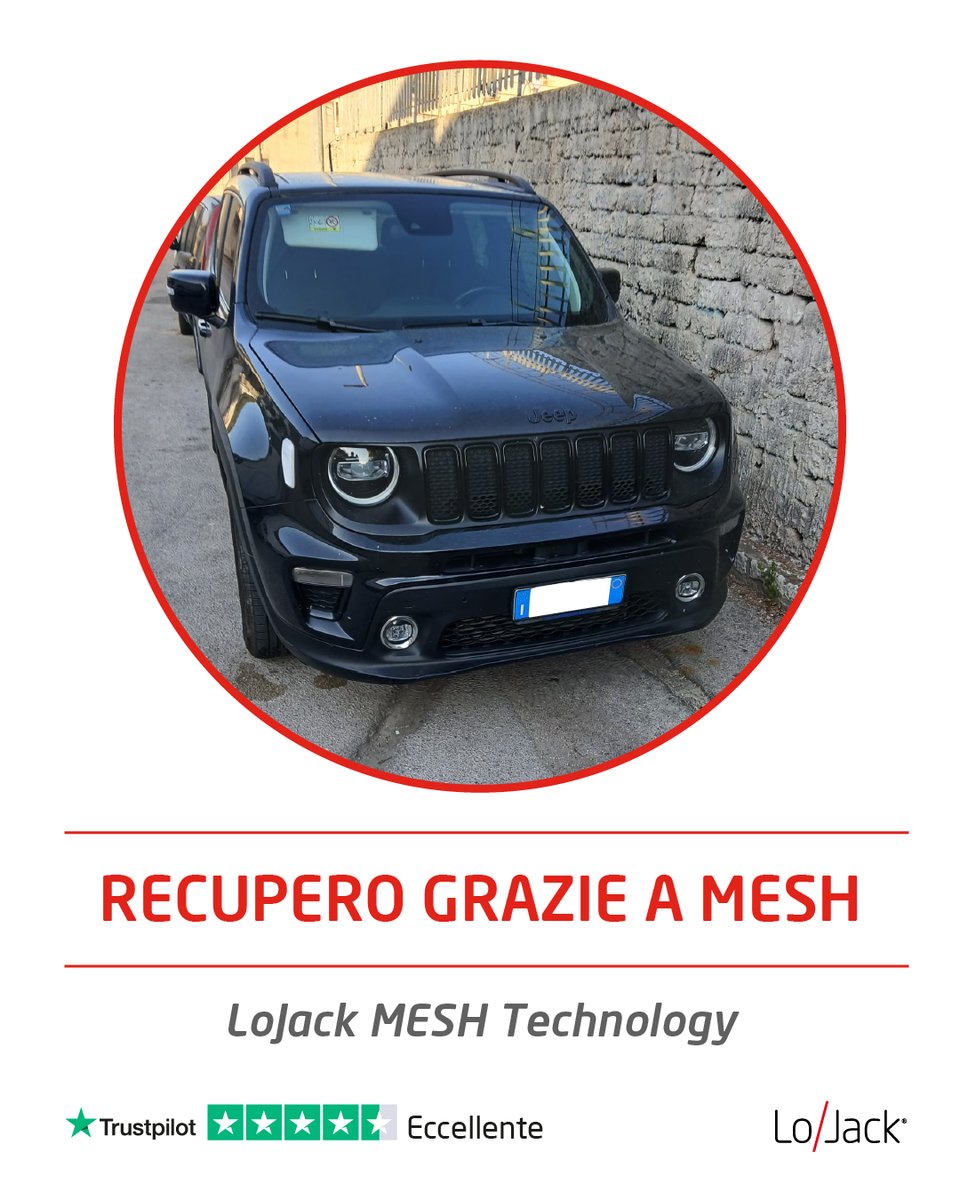 LoJackItalia's tweet photo. Jeep Renegade rubata a Napoli (NA) è stata recuperata nella stessa città grazie alla tecnologia MESH LoJack.
🔗 Scopri di più sulla tecnologia Mesh di LoJack: https://t.co/wT3ps8CswY
#LoJack #RecoveryOfTheWeek #BestRecovery #ForzeDellOrdine #MESH #JeepRenegade https://t.co/AQwqy5OBrU