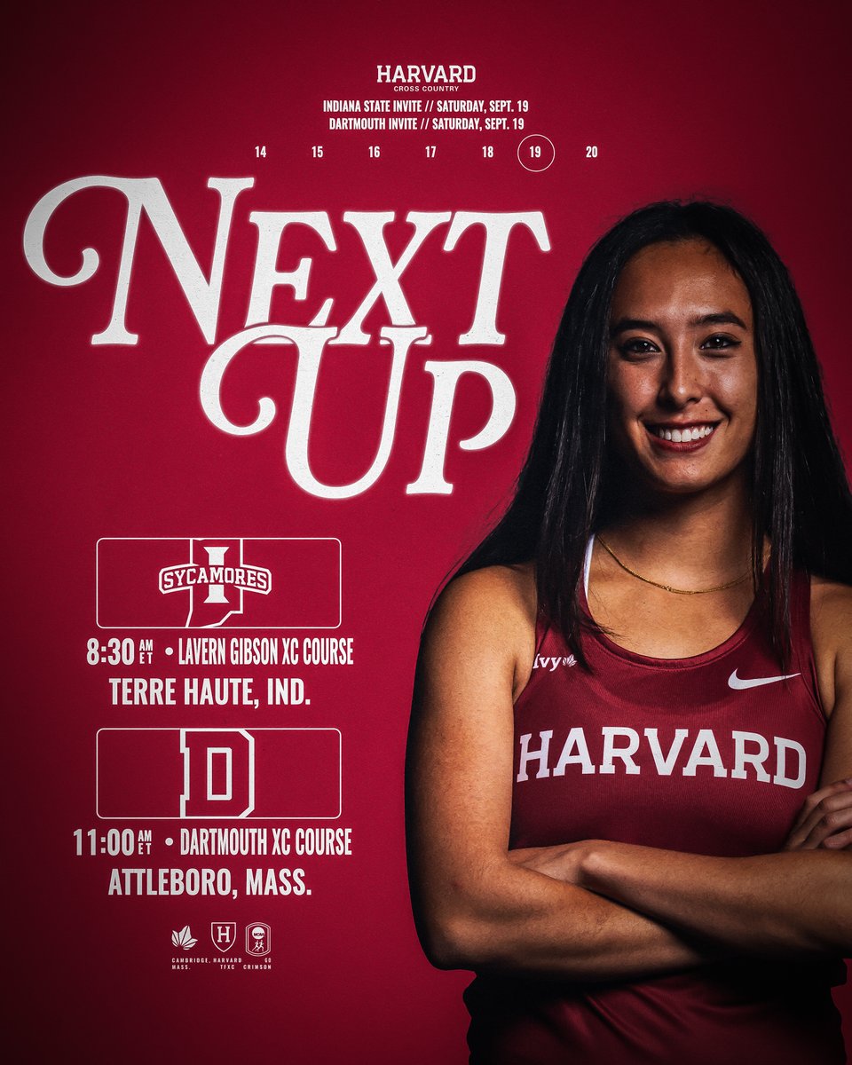 HarvardTFXC's tweet photo. See You in Terre Haute and Hanover this Weekend!

#GoCrimson https://t.co/T1DmgIFx3x