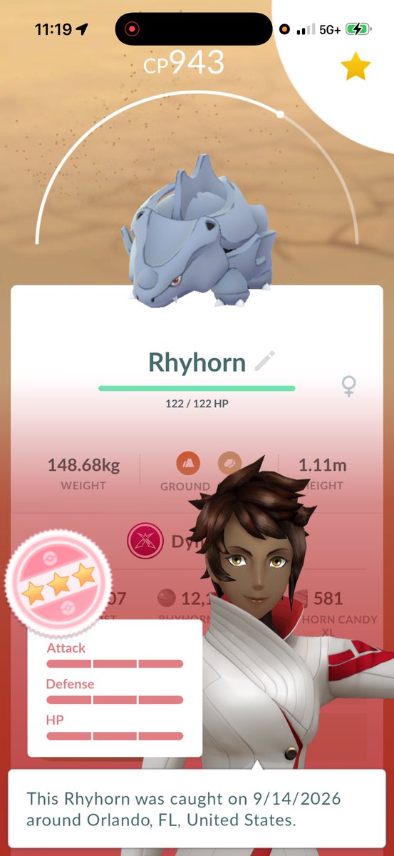 TonyTMPokemon1's tweet photo. OMG !!! HUNDO DYNAMAX RHYHORN !!! MAXED AND EVOLVED BABY!!! #PokemonGo #Pokemon https://t.co/UfZdqfipy4