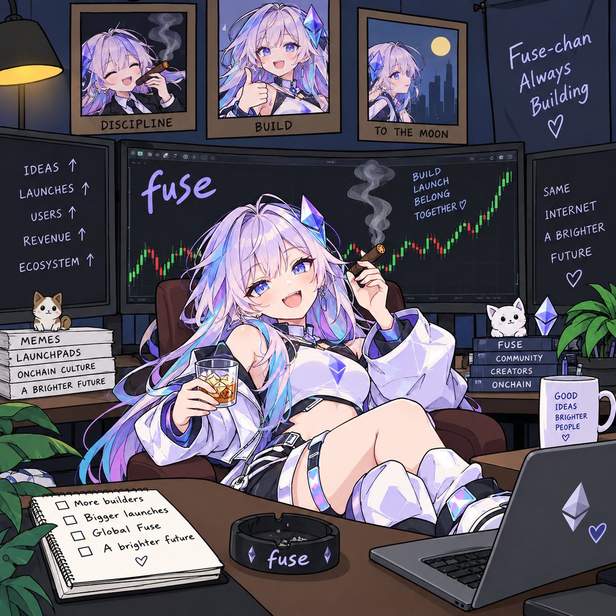 FusechanX's tweet photo. Fuse-chan watching the ecosystem grow exactly as planned. https://t.co/6A1xousvk7
