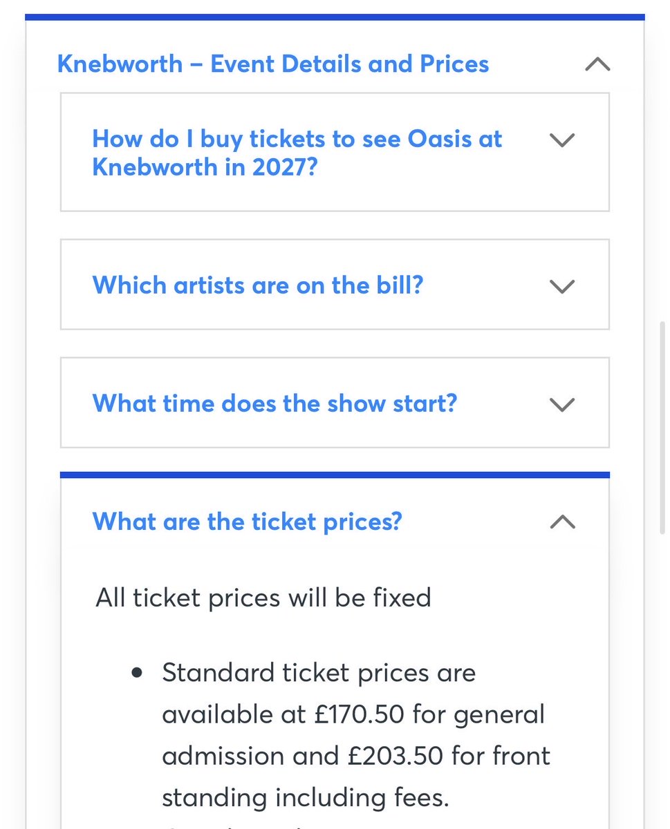 _brandist's tweet photo. Confirmed STANDARD ticket prices for Standing:

Knebworth
Standing £170
Front Standing £203

Etihad
Standing £173
Front Standing £206

No dynamic pricing = inflate every ticket cost in the first place... 

https://t.co/ty0eQtbVWr https://t.co/7kGwLAEq50
