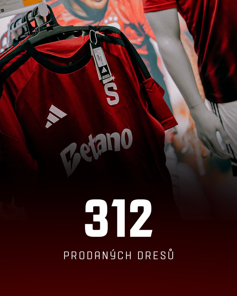 SpartaBeyond90's tweet photo. Během zápasového dne se ve fanshopu prodalo 312 dresů 👕 https://t.co/4NK45nMqy9