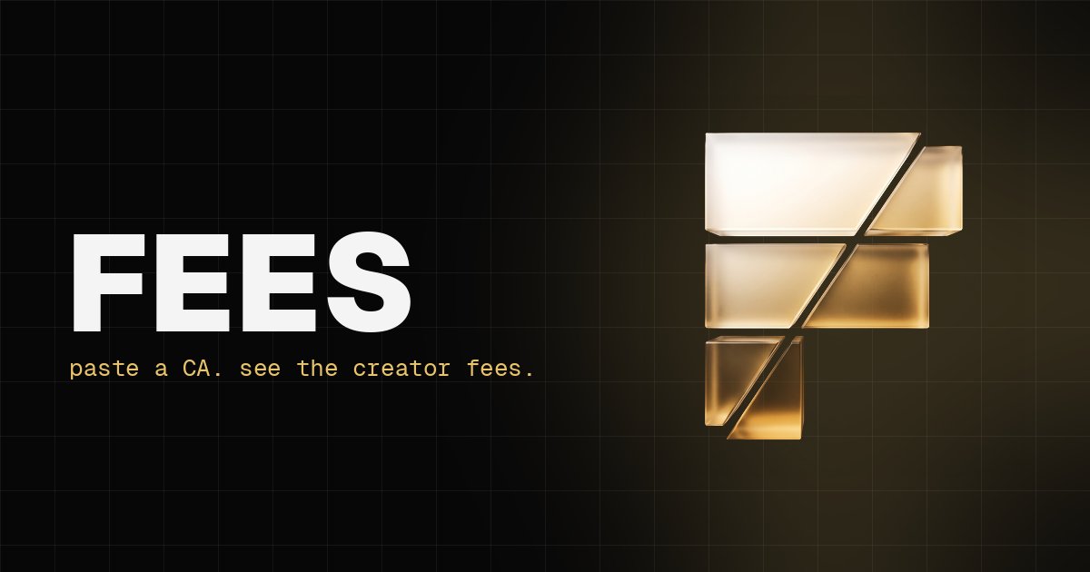 feesonpon's tweet photo. I READ THE PONS FEE CONTRACTS SO YOU DON'T HAVE TO.

every trade on pons pays 1% to the platform (pons keeps 30%, the dev gets 70% back) plus a creator tax the dev sets between 0 and 10%. none of it goes to the dev directly. it gets swept into one escrow contract and sits there until the recipient claims it.

right now that escrow holds 1,653 ETH. about $4.1M. unclaimed.

in the last 10 minutes alone 19.6 ETH went to creators and 3.3 ETH went to pons. 1,149 sweeps. i watched every one of them.

so i built FEES.

paste any pons CA and you get:
→ what the dev earned, per sweep, with the tx
→ what they actually claimed vs what's still sitting in escrow
→ what's accrued but not swept yet
→ where it went: dev wallet, some other wallet, or a pons holder-distributor
→ a live stream of every fee sweep on the chain as it happens

no backend. no wallet. no api key. your browser reads the RPC and shows you the receipts.

LaunchPad: 2.643 ETH earned, 0 claimed, 44 sweeps. run your own bags through it.

$FEES pays its own creator fees to holders. you don't have to trust that — it's the first CA in the search box.

pairing $FEES with ETH.