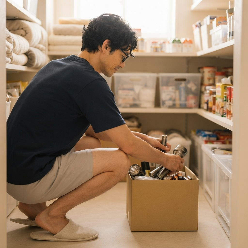 docco_app's tweet photo. 防災の備え、「あるはず」で済ませてた我が家。点検したら懐中電灯も予備電池も場所がバラバラでした🔦 Doccoに「防災」でまとめて、家族全員が場所を言えるように。備えって、置き場所の共有のことでした。 #Docco #収納 #防災収納 #HomeOrganization #FamilyOrganization https://t.co/oojAcRnGtO