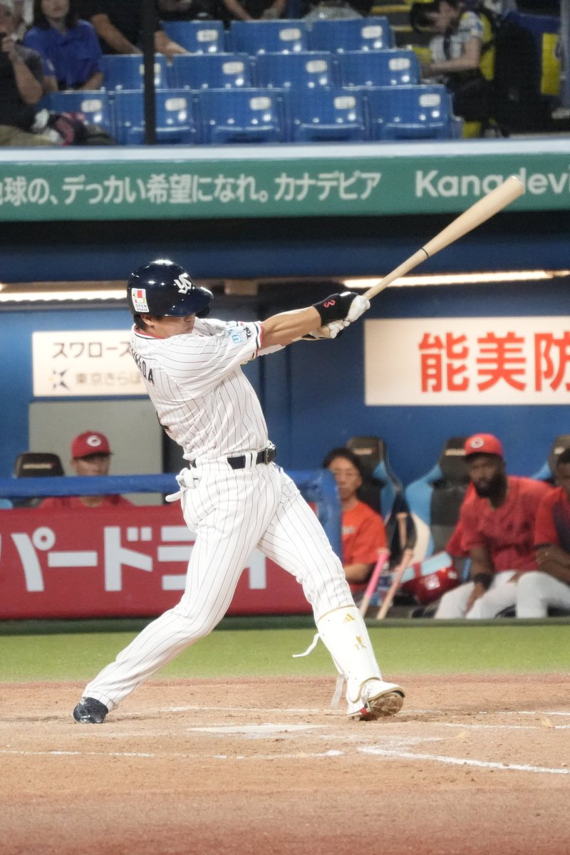 SNE_27's tweet photo. 哲人さんヒット出た嬉しヽ(・∀・)ノ

2026.9.14 ＠神宮
#swallows
#山田哲人 https://t.co/DfYckxjRBU